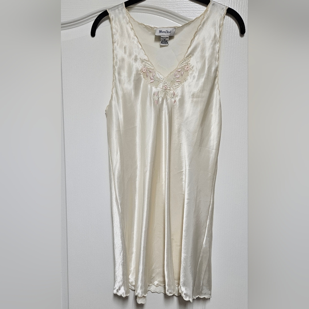 Marie Ellyse Vintage Cream Satin Nightgown.